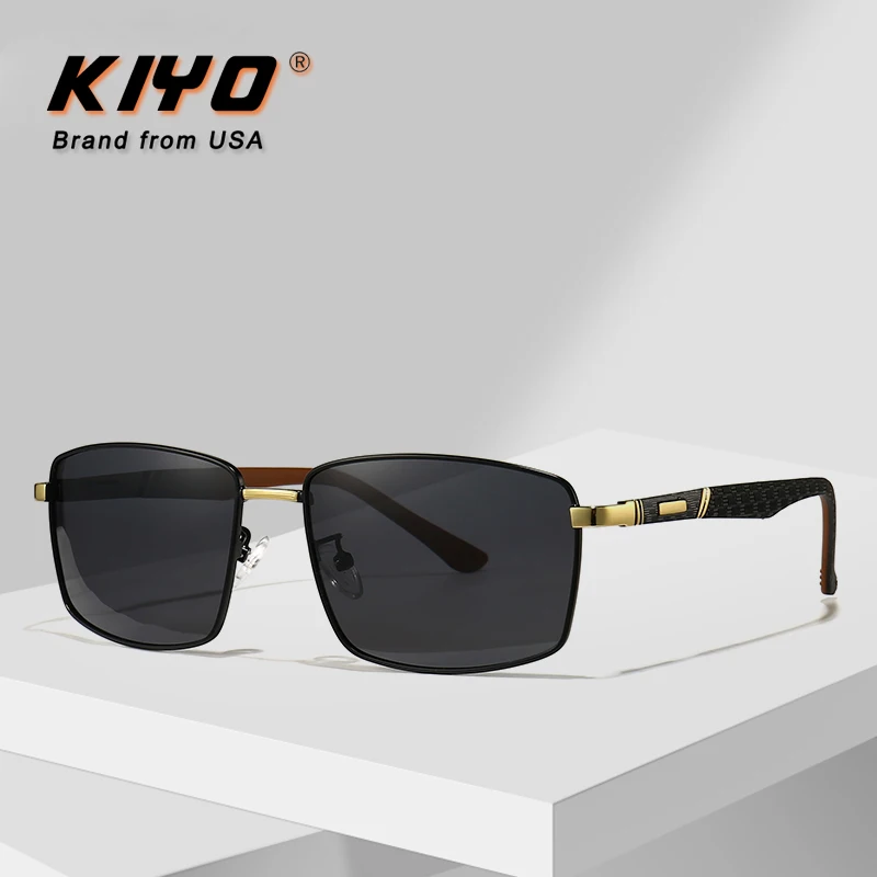 

KIYO Brand 2020 New Men Square Polarized Sunglasses Metal Classic Sun Glasses High Quality UV400 Driving Eyewear 2927