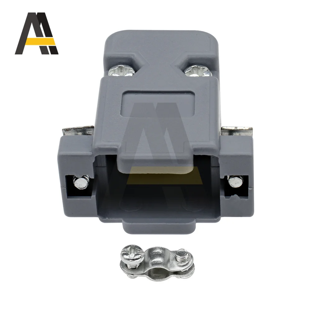 Caixa de plástico do conector DB de 9 pinos, tampa contra poeira, adaptador, DB9, DB15, 5pcs por lote