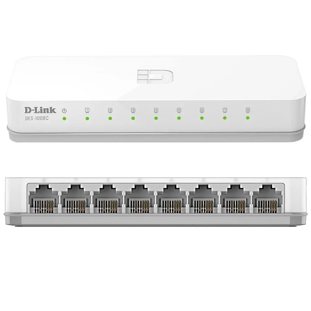 D-LINK DES-1008C 10/100 MBPS 8 PORT ETHERNET SWITCH