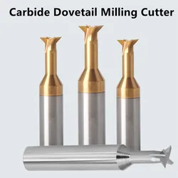 Tungsten Carbide Dovetail Milling Cutter Chamfer HSS End Mill CNC groove Tool 60 Degree blade metal Steel chamfering drill bit