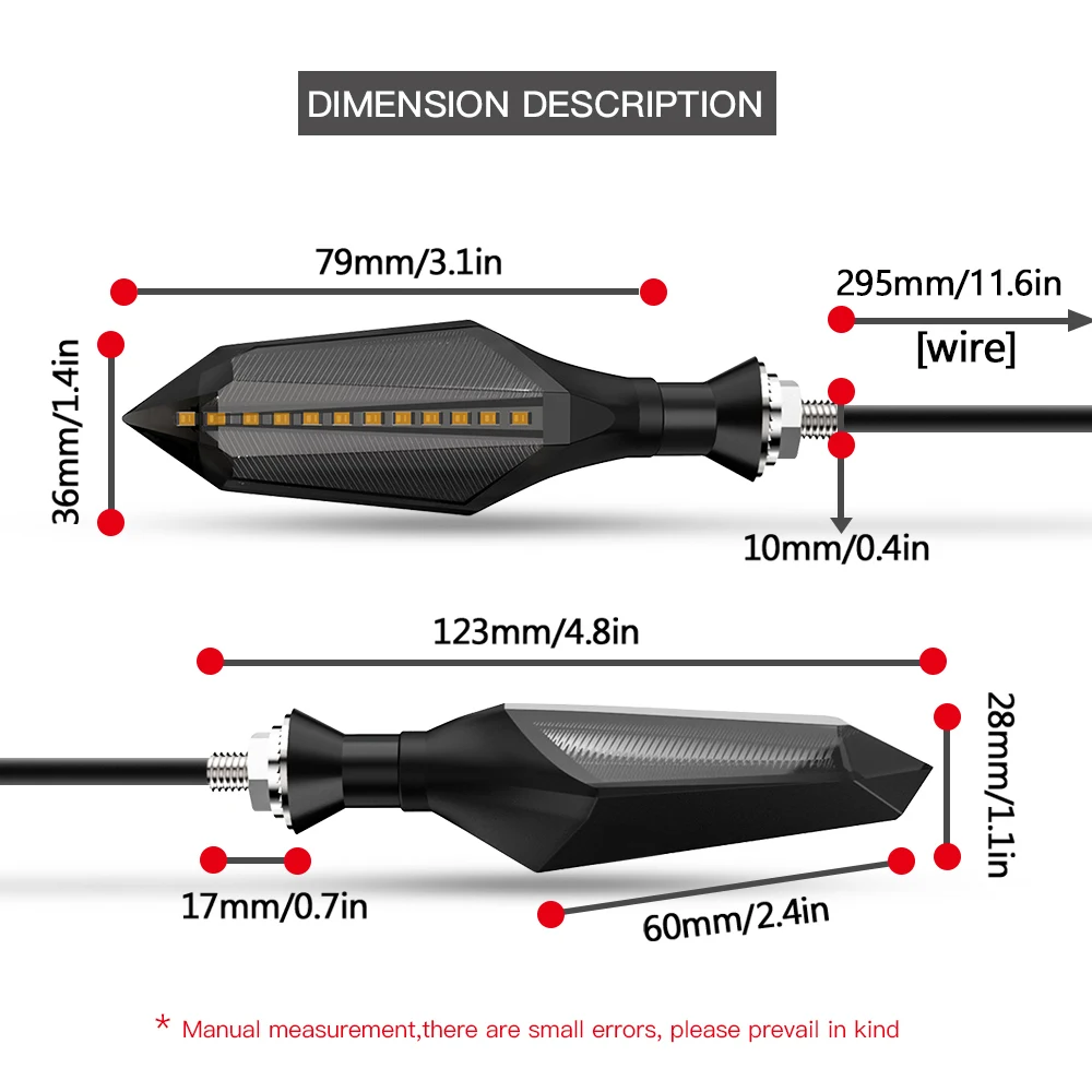 Clignotant LED pour motos ducati monster, streetfighter multistrada 821, 796, 1000, 696, 1200