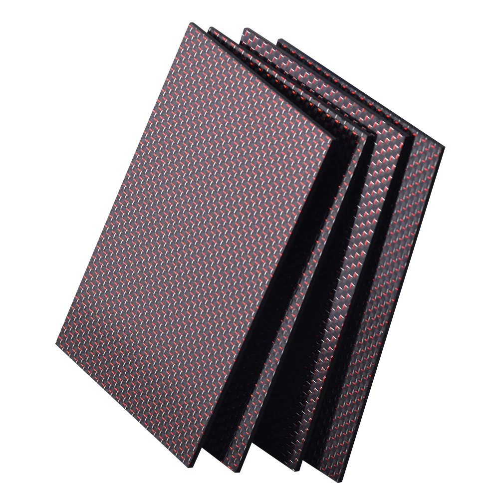 400x500mm Plain Glossy Matte Thickness 3.0-6.0mm 100% Carbon Fiber Sheet Gold Blue Silver Red 3K Color Carbon Fiber Plate