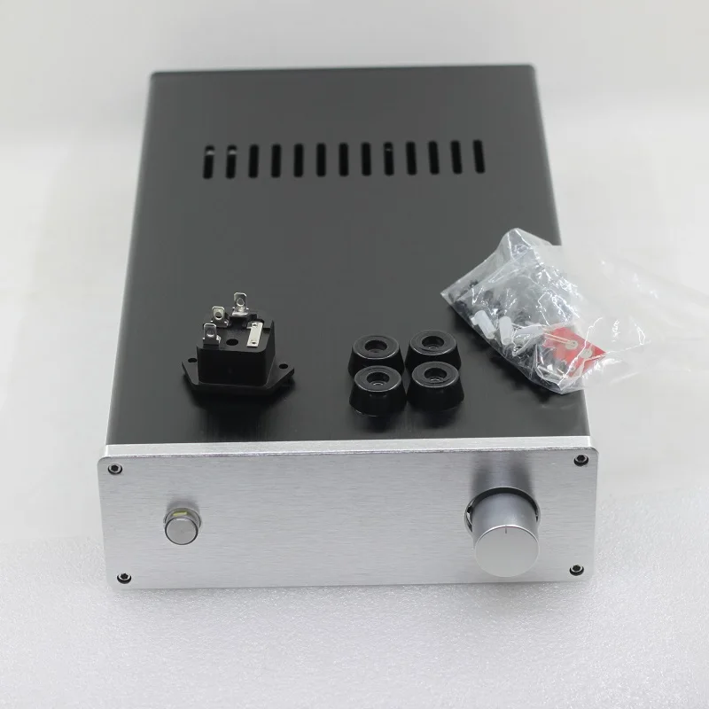 W190 H65 D315 DIY Anodized Aluminum Tube Amplifier Chassis Power Preamplifier Rear Class Case Headphone Amp Enclosure DAC PSU