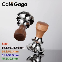 51.3/51.7/53.3/54.8/58/58.35/58.5mm Adjustable Coffee Tamper with Scale Flat Base Elasticity Powder Hammer Barista Accessories