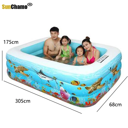 High Quality Infant Kids Pool Inflatable Thicken Family Pool Collapsible Ocean Pool For Adult Swimming