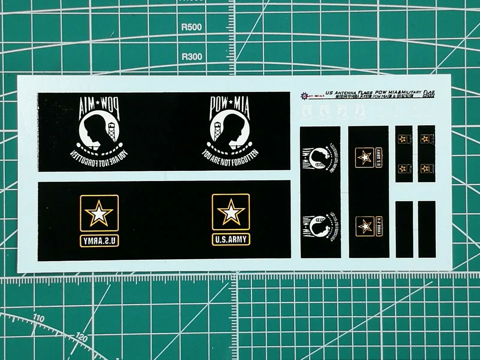 GALAXY G35002 1/35 U S Army Antenna Flags POW MIA Miltary