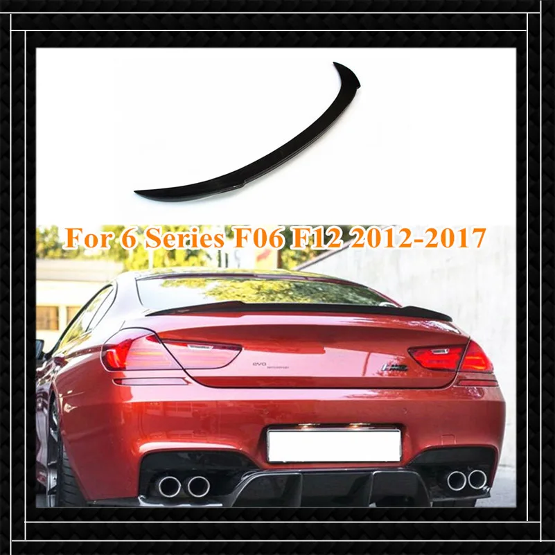 

Real Carbon fiber Auto Mobile Body Kits Spoiler For 6 Series F06 F12 4 Doors 12-17 M6 /V Style Car Styling Rear Wing Spoiler
