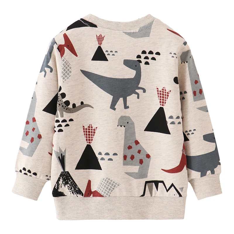 SAILEROAD-sudadera con capucha para niño y niña, ropa de algodón con estampado de dinosaurios y dibujos animados, para primavera, novedad, 2 a 7 años