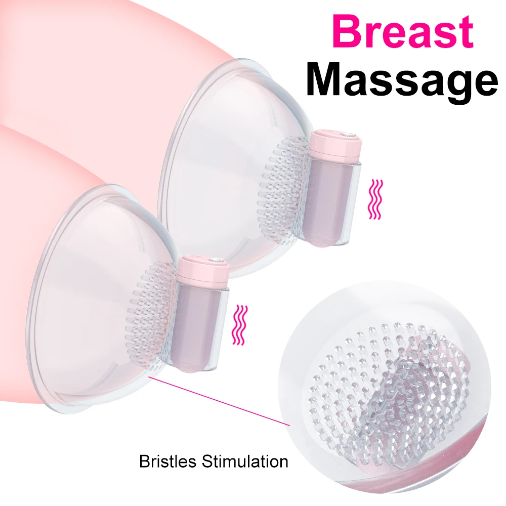 Nipple Sucker Stimulator Vibrator Female Clit Licking Vibrator Breast Enlargement Nipple Massager Vaginal Cup Sex Toys For Women