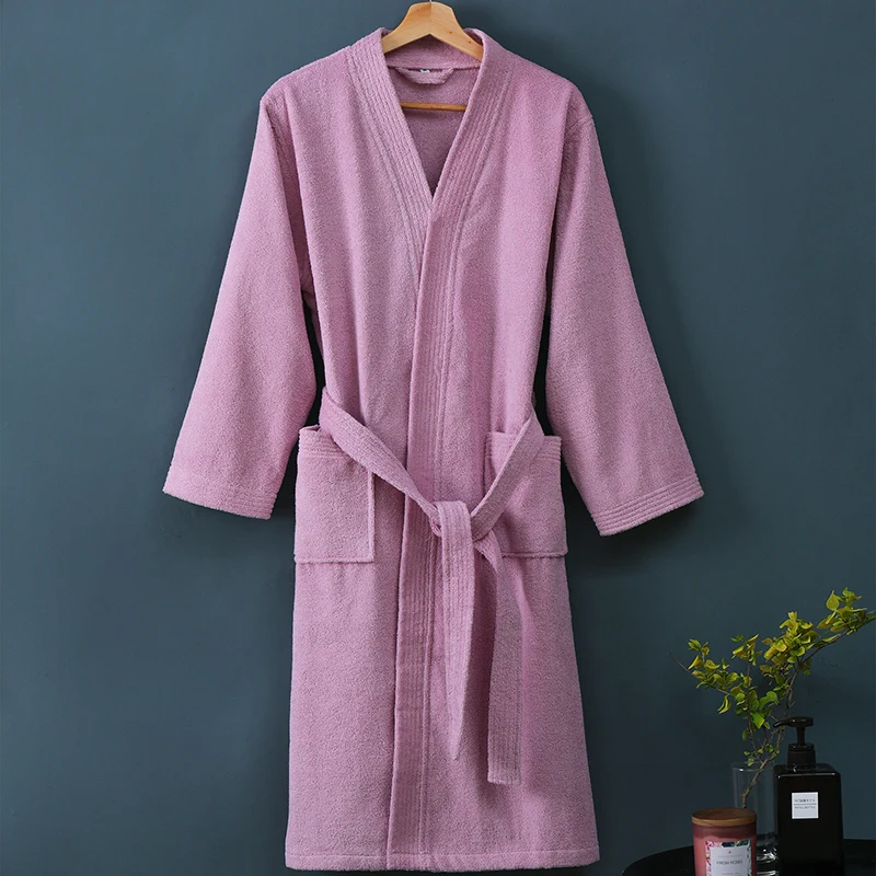 

Spring 100% Cotton Bathrobe Women Autumn Kimono Long Pijamas Robe Femme Night Gown Bridesmaid Kimono Robe Sleepwear Ladies