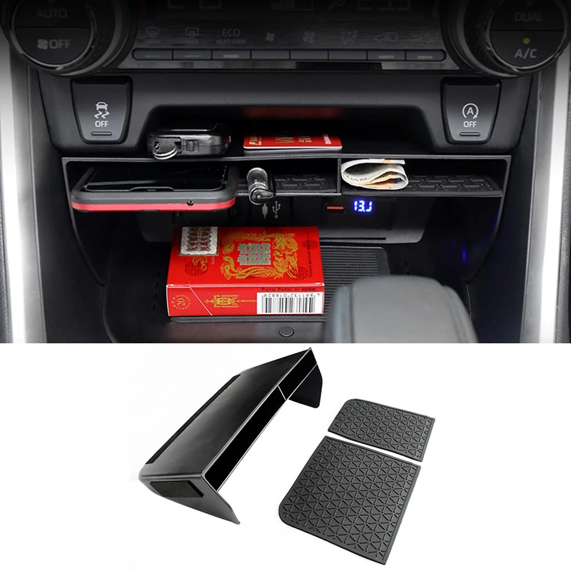 For Toyota RAV4 2019 2020 2021 2022 2023 2024 RAV 4 XA50 Hybrid Car Central Control Storage Box Frame Organizer Box Accessories