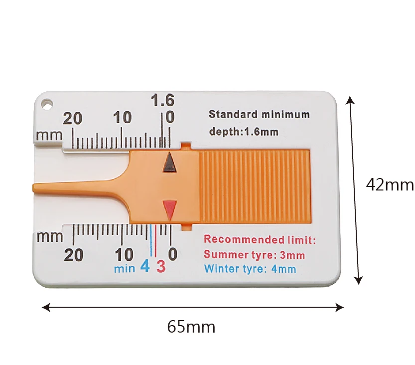 Tyre Tread Depth Gauge Vernier Depth Caliper Tire Scale Measure Tool For Auto Motorcycle Tester Meter Truck Tire