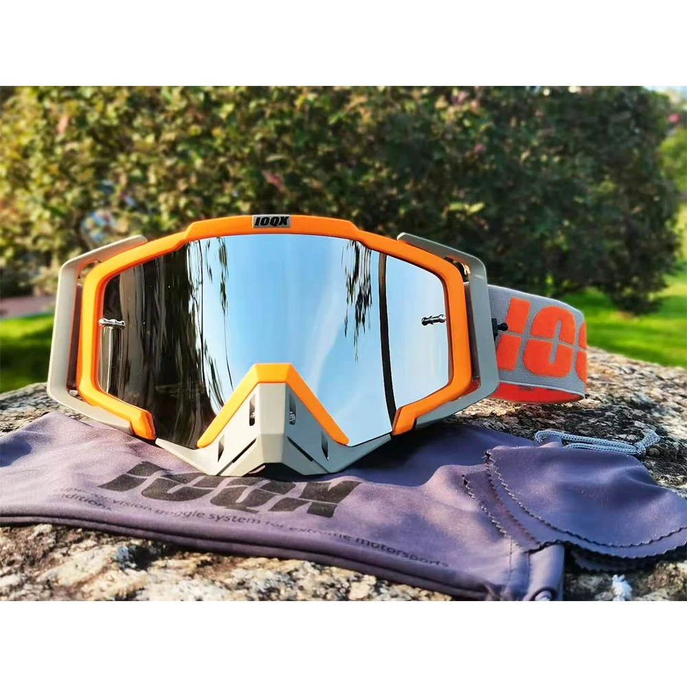 IOQX Dirt Bike Goggles UV Protection Motocross Glasses ATV Off Road Skiing Cycling Lens Sunglass Outdoor Sports Helmet Masks