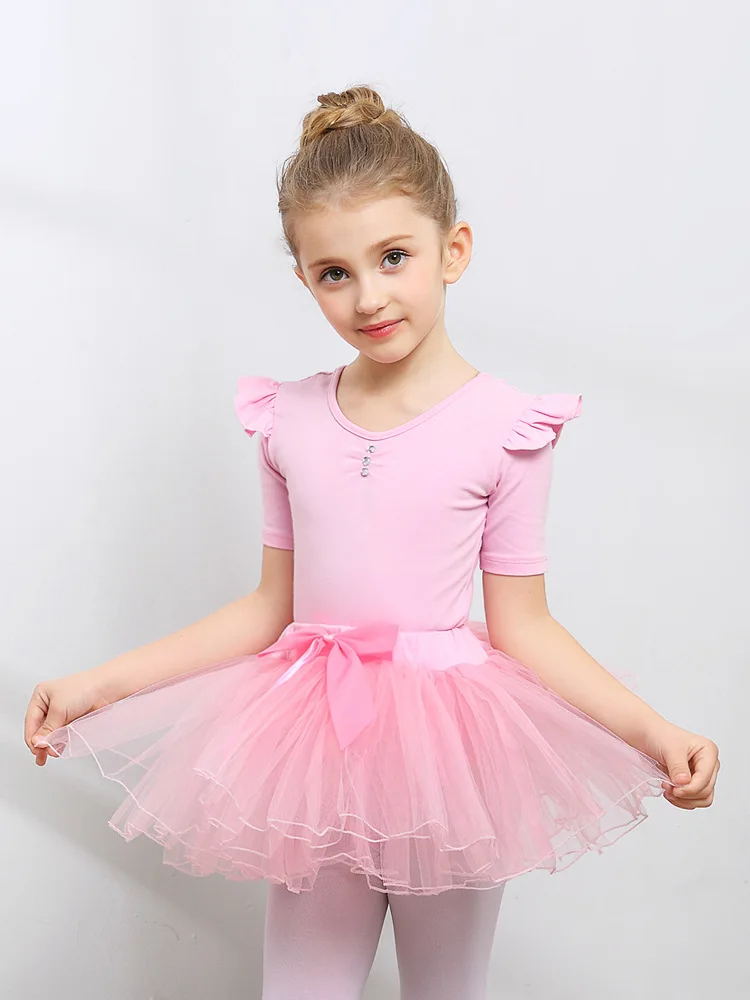 Neueste Mädchen Ballett Kleider Gymnastic Trikot Jacke Kinder Dance Kleidung Mit Mantel Für Kinder Tanzen Praxis Kostüm Rock