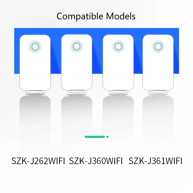 Filtre en coton filterYZ-DS252C x 250x20mm, 2 pièces adaptées au purificateur d'humidification Yadu 155 Pro