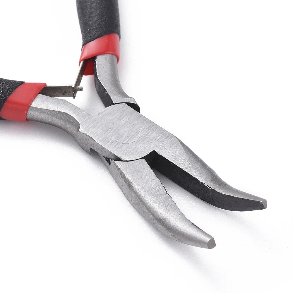 Perhiasan Tang Bent Nose Plier Karbon Baja Keras Kerajinan Buatan Tangan Perhiasan Pembuatan Alat Panjang 12.5Cm