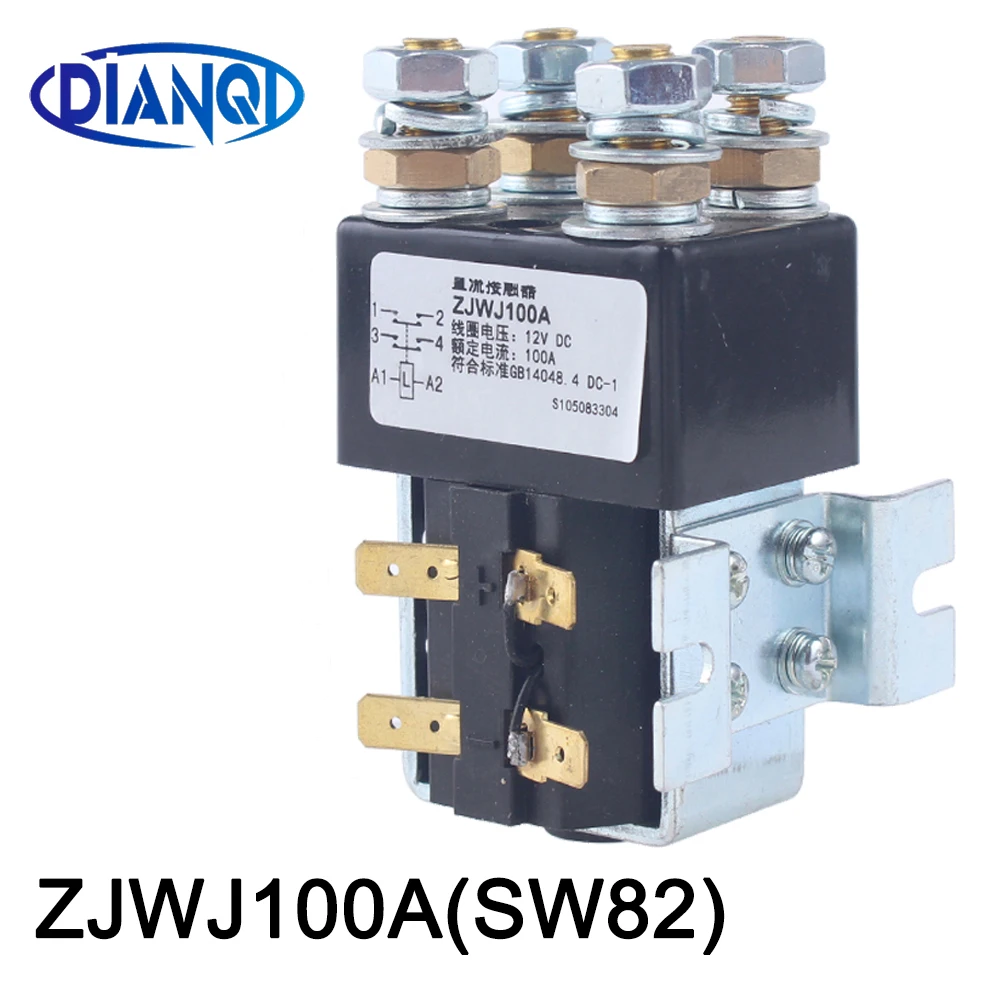 DPST 2NO SW82 DC Contactor ZJWJ100A for forklift handling drawing wehicle car PUMP MOTOR 12V 24V 36V 48V 60V 72V CZWJ100A