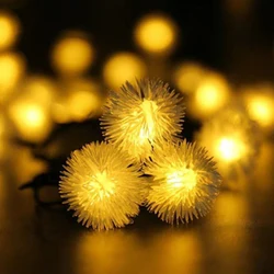 2/3/4/5/10M Christmas Tree Snow Flakes Fairy Lights Snowballs LED String Lights Xmas Party Home Garden Garland Decoration Light