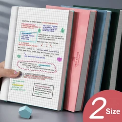 Cuaderno A5/B5, cuadrícula gruesa grande, cuadrícula cuadrada, cuadrícula de diario