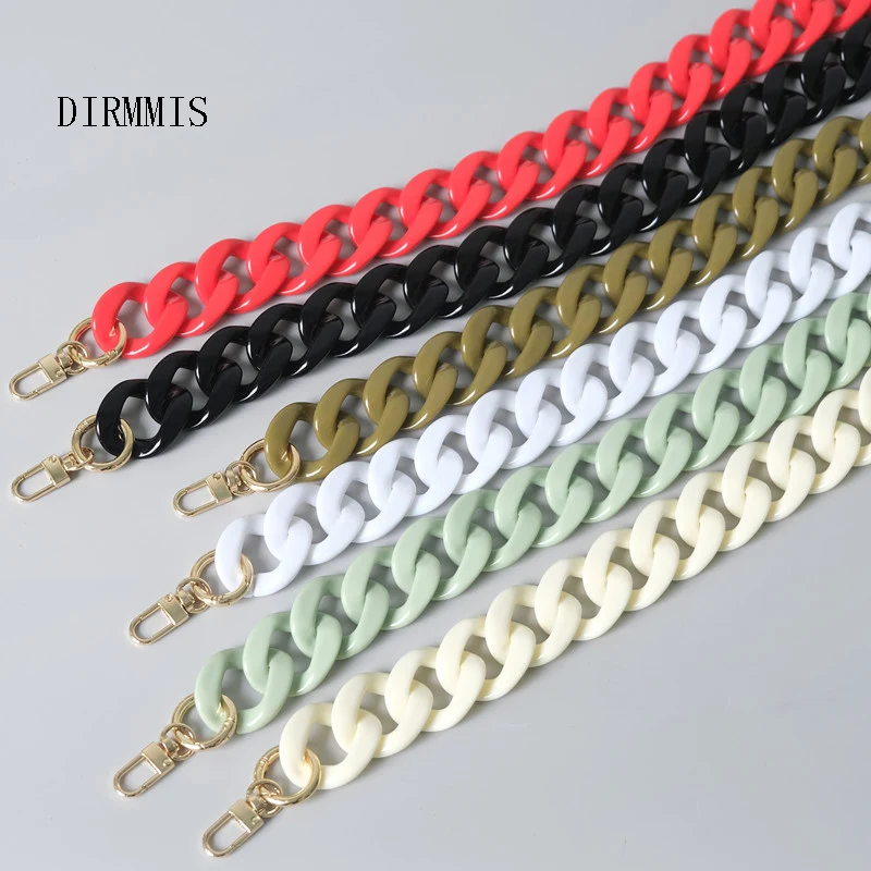 New Fashion Woman Bag Accessory Detachable Parts Replacement Chain White Green Red Luxury Strap Women Acrylic Shoulder Chains