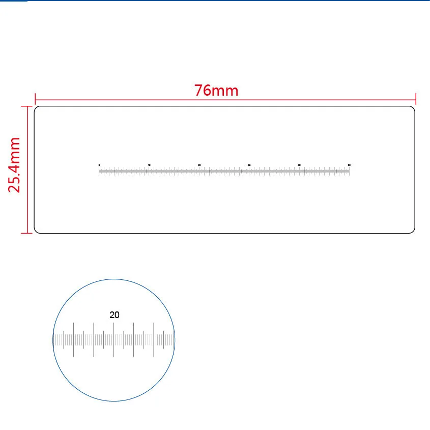 Microscope Objective lens Micrometer DIV 0.1mm Film Ruler Highly Transparent PET Calibration Measuring Card