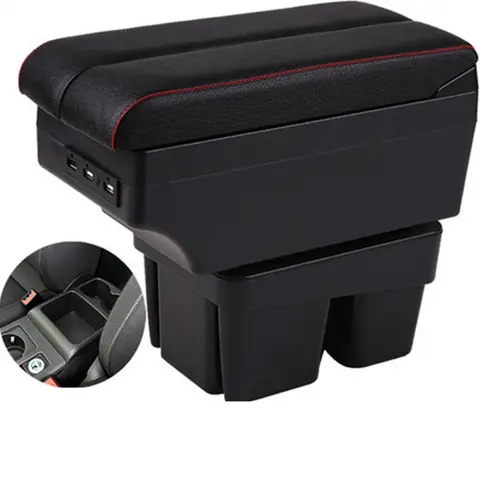 For VW Golf 7 armrest box USB Charging interface heighten central Store content box accessories parts