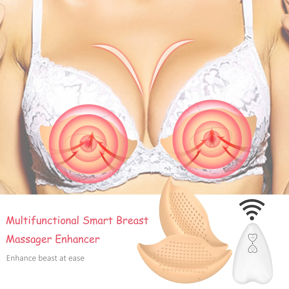 

Wireless Breast Massager Electric Vibration Bust Lift Enhancer Machine Remote Control for Chest Enlargement Women Anti Sagging