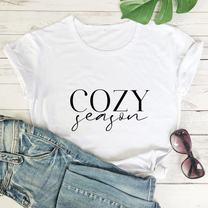 

cozy season T-shirt Casual Women Short Sleeve Grunge Hipster Tshirt