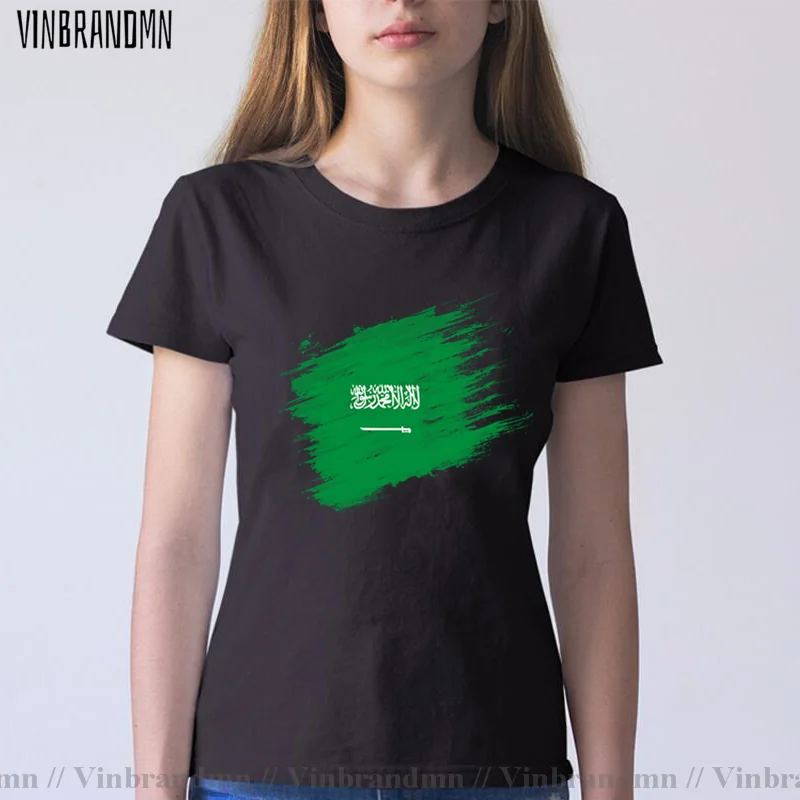 Arabia Saudita magliette donna 2017 t-shirt 100% cotone nazione squadra maglietta cotone riunione fan streetwear fitness Arabia Saudita SA