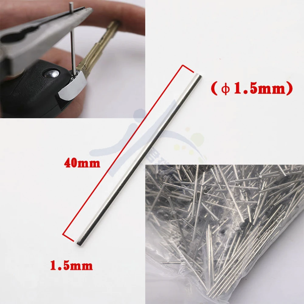 CHKJ 10PCS Auto Remote Key Pin Removal Pin Tool Needle Pin Remover Nail Locksmith Tools 1.5X40MM