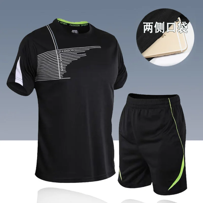 2020 Quick Dry Sport Past Kostuums Heren Running Set Gym Fitness Kleding Zomer Mannen Voetbal Set Uniformen Sportkleding