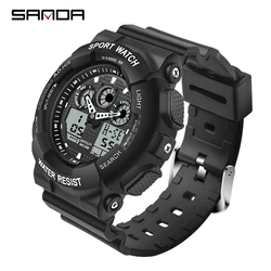 2021 SANDA Women Sports Watches Multifunction Fashion Waterproof Watch Analog Digital Ladies Clock Casual Relogio Feminino 3017