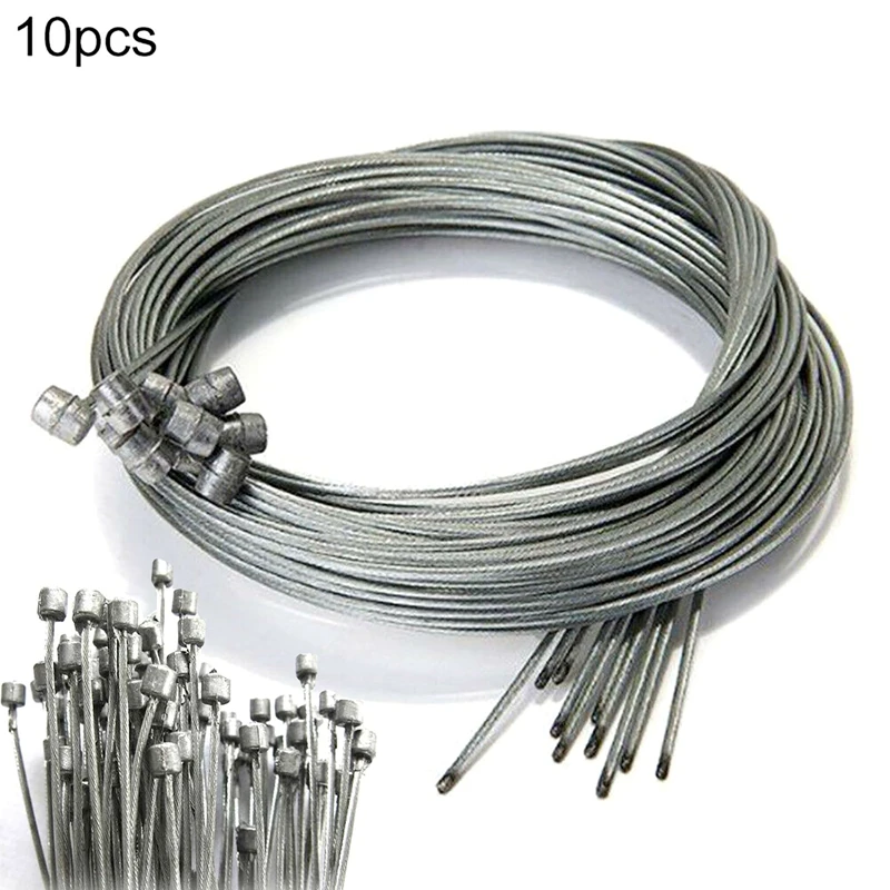 10Pcs 2m Bike Bicycle Brake Inner Wire Gear Shift Cable Line Stainless Steel