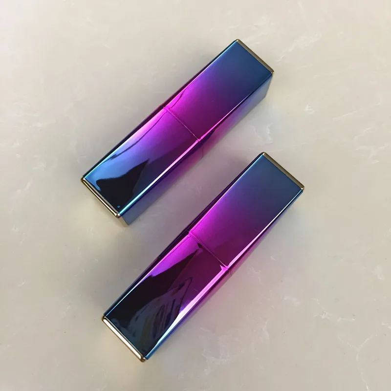 Gradient Blue Pink Empty Lipstick Tubes Container Magnetic Buckle DIY Lip Balm Tube 12.1mm Cosmetic Lipstick Refillable Bottle