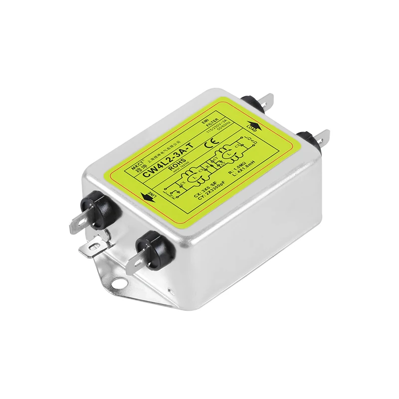Insert Connection Single-Phase 220V EMI Filter Enhanced Bipolar CW4L2-3A/6A/10A/20A-T CW4EL2-3A/6A/10A/20A/30A-T Power Filter
