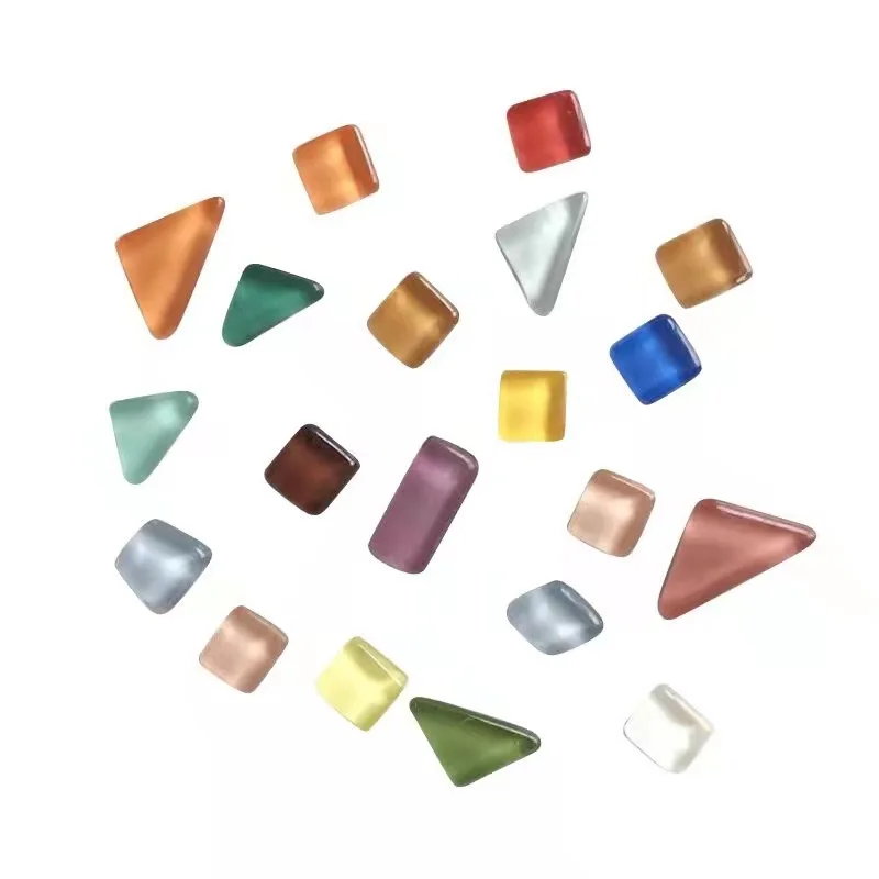 Exquisite Boxed 20pcs Color Macaroon Glass Irregular Pushpin Magnetic Refrigerator Cute Office Message Stickers