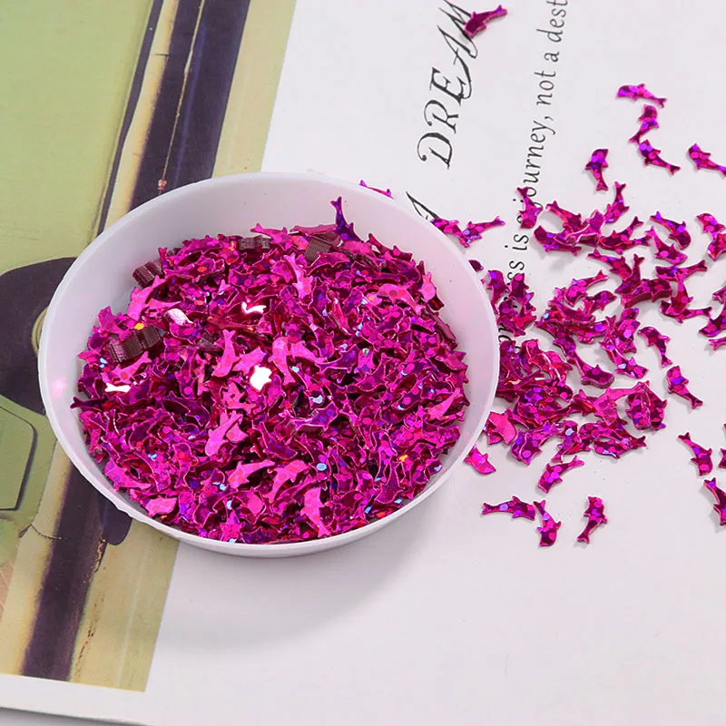 200g/Lot Dolphin Sequins Glitters DIY Paillettes Nail Art Manicure Wedding Table Confetti Decoration 2X7mm