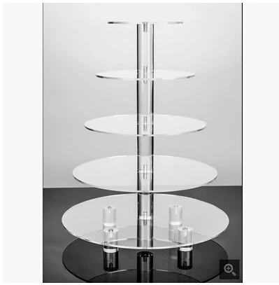 

Large 5-Tier Acrylic Round Wedding Cake Stand/ Cupcake Stand Tower/ Dessert Stand/ Pastry Serving Platter/ Food Display Stand