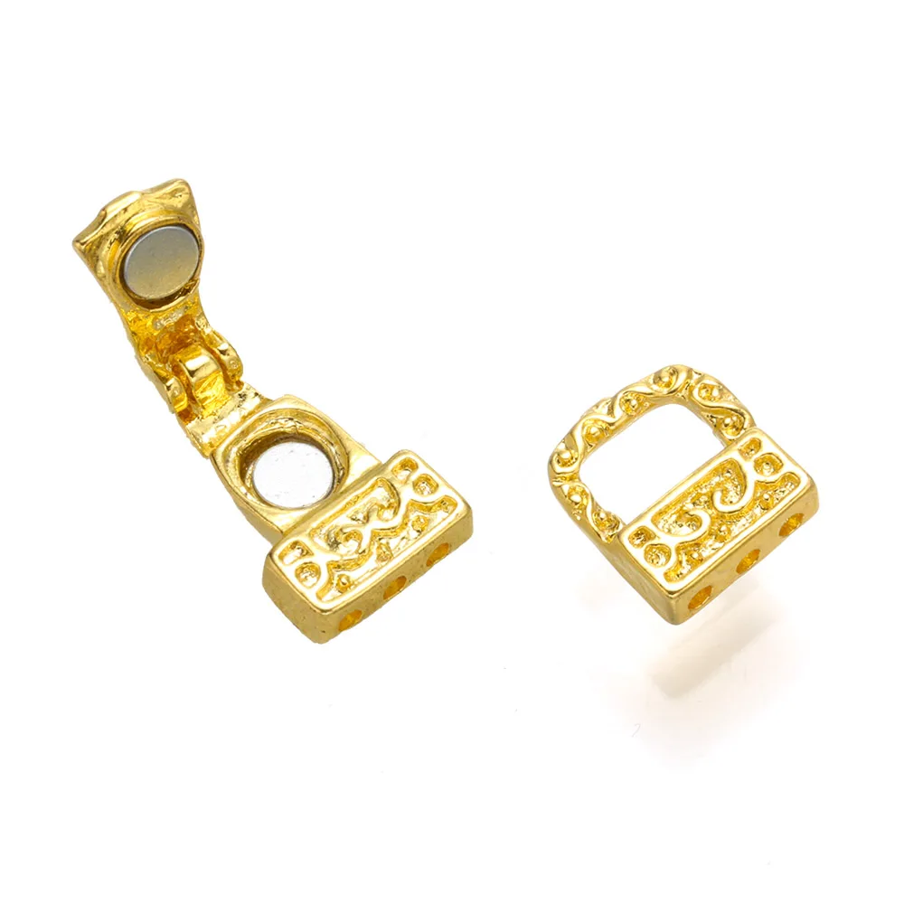 1 pcs Multi Row carved magnetic clasp bracelet Lock Necklace Findings For Jewelry Making connectors Spacer DIY Accessories