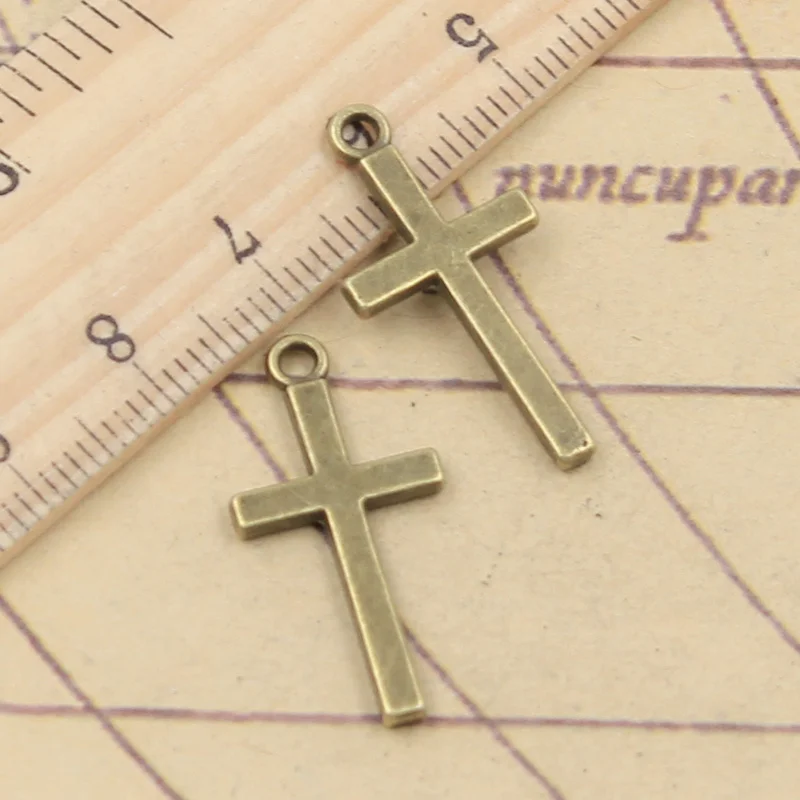 20pcs Double Sided Cross Charms for DIY Jewellery Making