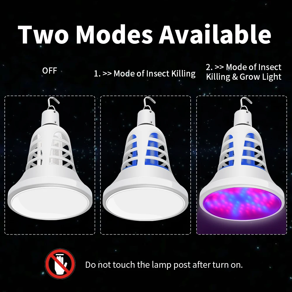 LED UV 모기 킬러 램프 E27 5V 성장 빛 전체 스펙트럼 Phyto Led 전구 8W 플라이 킬러 식물 성장 램프 수경 조명 상자