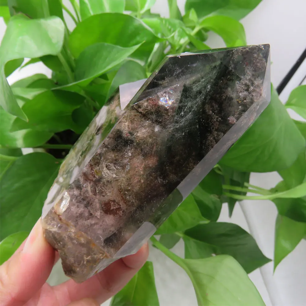 266g RARE Natural Green Phantom Quartz Crystal Stone Mineral Specimen Reiki Healing