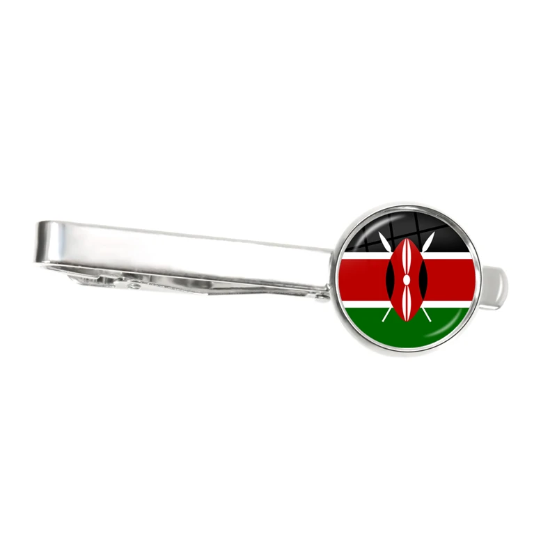 Ethiopia Islas Canarias Kenya Sudan Madeira Melilla South Sudan Ceuta Seychelles Nation Flag Tie Clip for Male Gentleman Gift