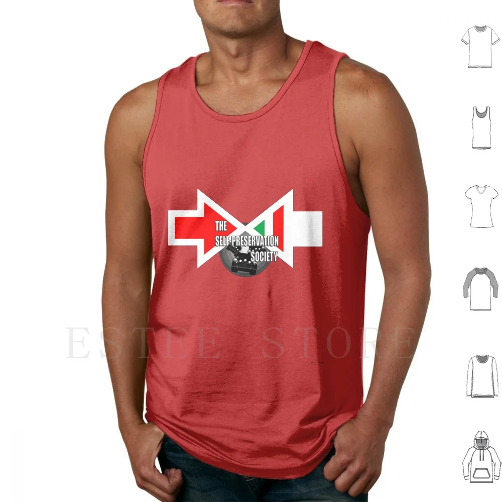 Self-Preservation Society Tank Tops Vest Cotton Italian Job Michael Caine Austin Mini Mini Cooper Turin Bridger Noel Coward