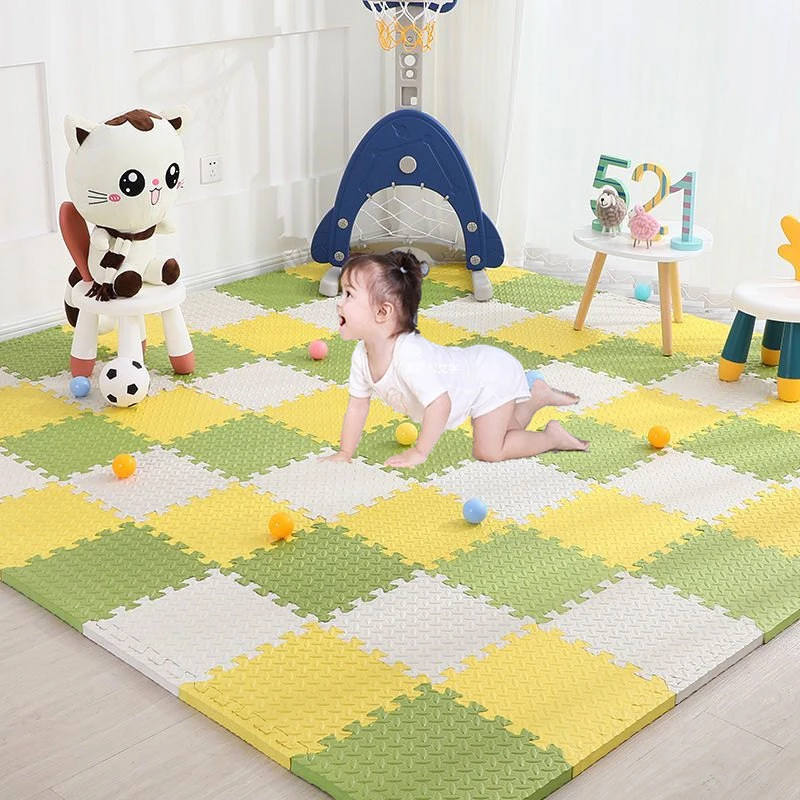 Ultimo colore Baby Foam Crawling Mat bambini EVA giocattoli educativi bambini Soft Floor Game Mat Chain Fitness Brick Gym Game Carpet