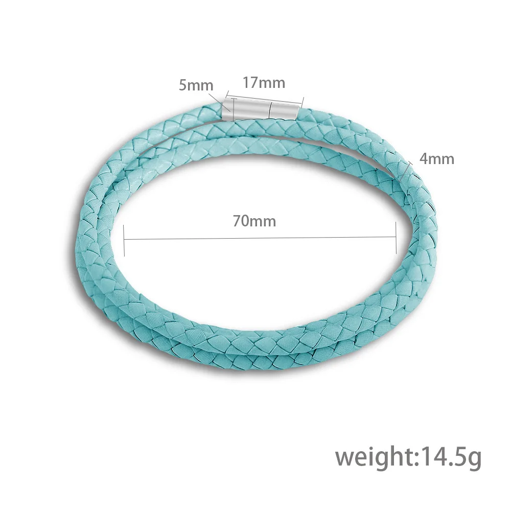 MYLONGINGCHARM 2pcs/lot wholesale Bracelet Chain, Adjustable size 4mm widthness PU leather chains for Jewelry Making