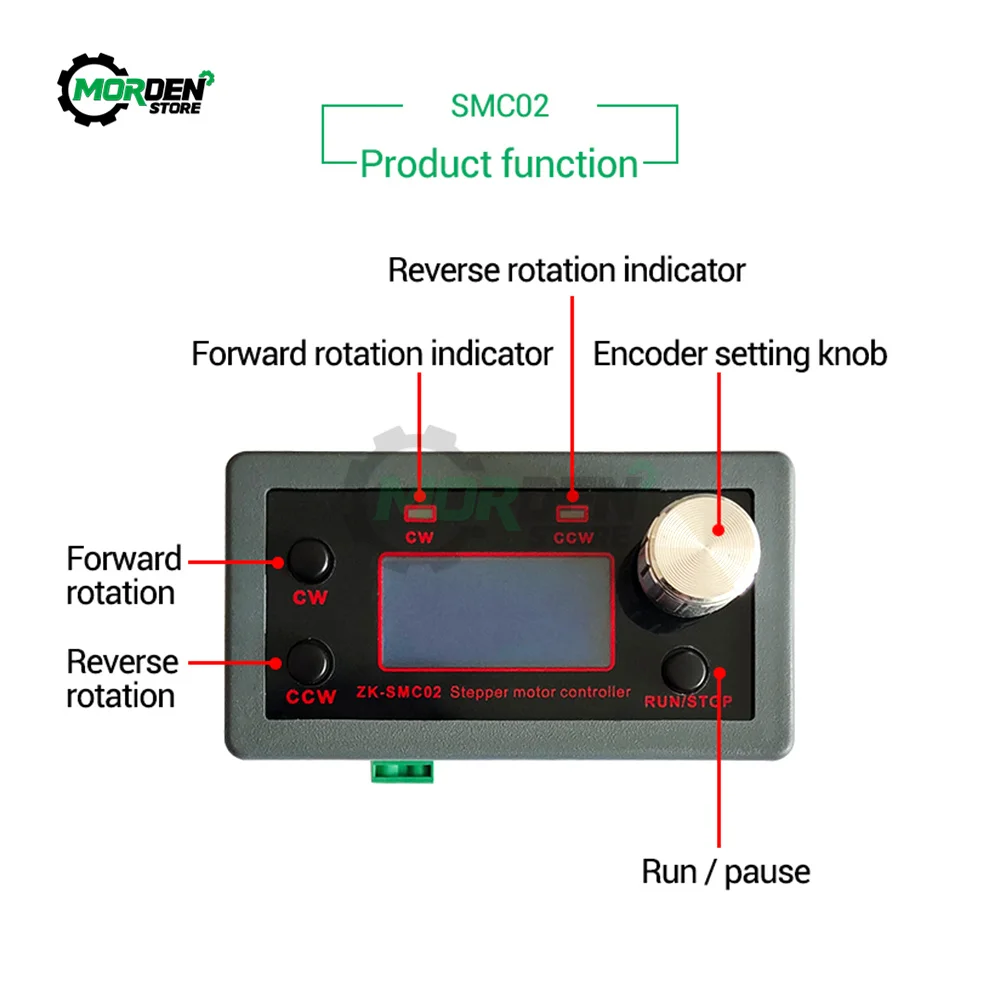 SMC 02 Drive Integrated 42 57 Stepper Motor Controller Forward And Reverse Drive Angle Pulse Speed PIC Serial Communication