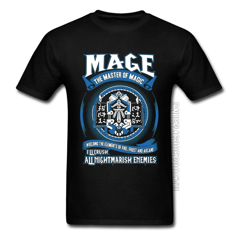 Mage The Master Of Magic T-Shirt Round Collar Fitness Top T-shirts Man Summer/Autumn Tops Shirts Short Sleeve Fashion Cotton