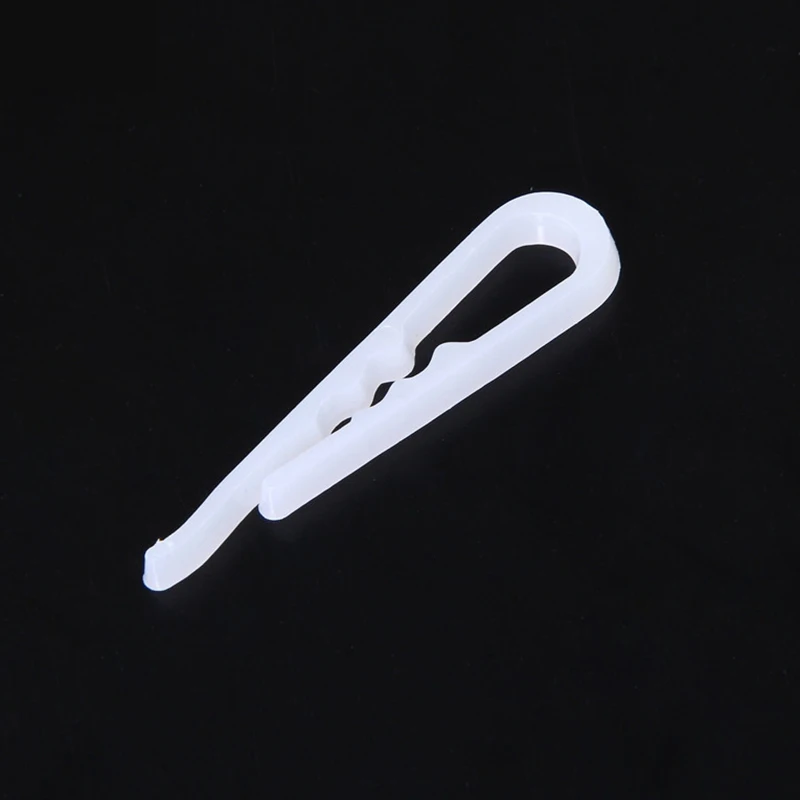 100PCS transparent clothing packaging clip 5CM white plastic clip clothes fixing clip