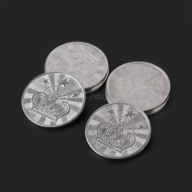 10pcs 25x2mm Game Token Stainless Steel Arcade Game Coin Pentagram Crown Tokens Au31 19 Dropship